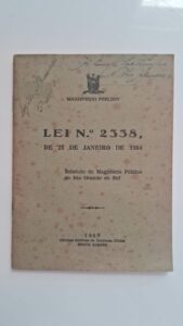Leia mais sobre o artigo Lei N° 2338 de 25 de Janeiro de 1954